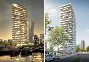 Haut, edificio de madera de 21 pisos proyectado en Amsterdam.